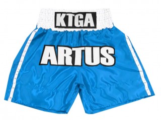 Short de boxe anglaise Personnalisé : KNBXCUST-2042-Bleu ciel